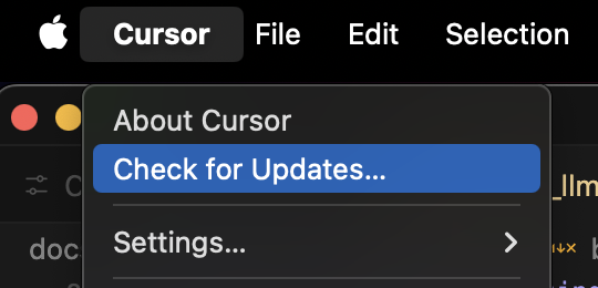 Update Cursor
