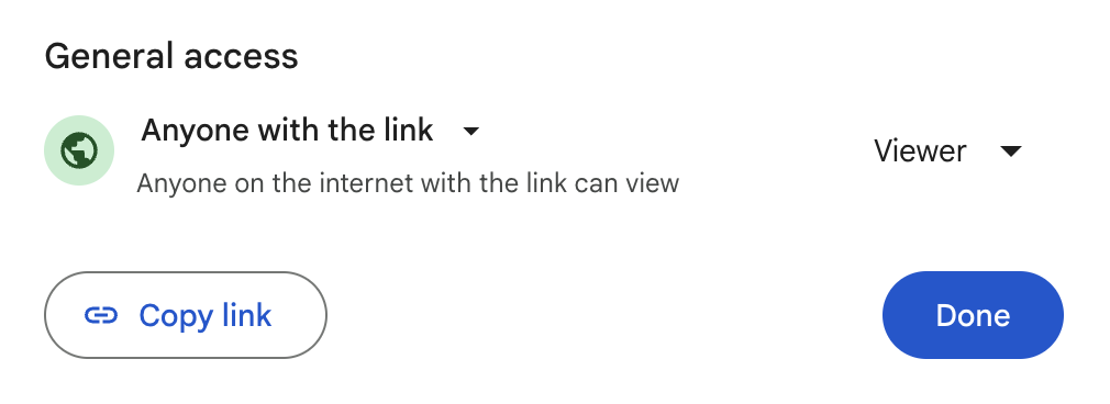 Setting Google Sheets to &quot;Anyone with the link&quot; can view