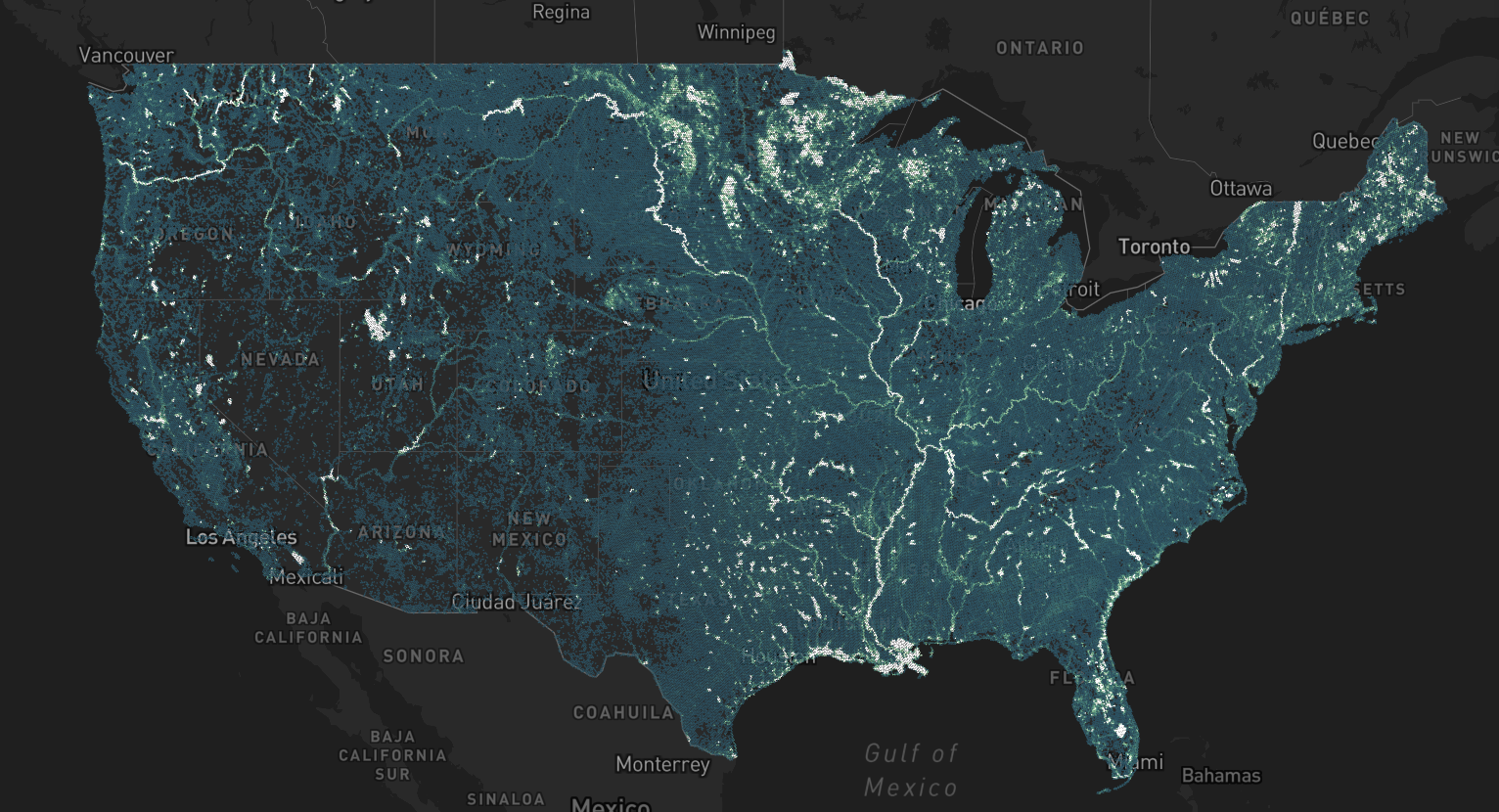 Open Water in US from CDL