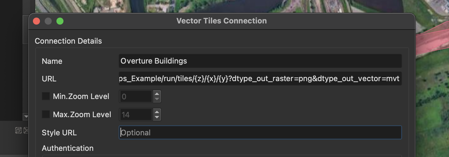 QGIS setting up vector tiles