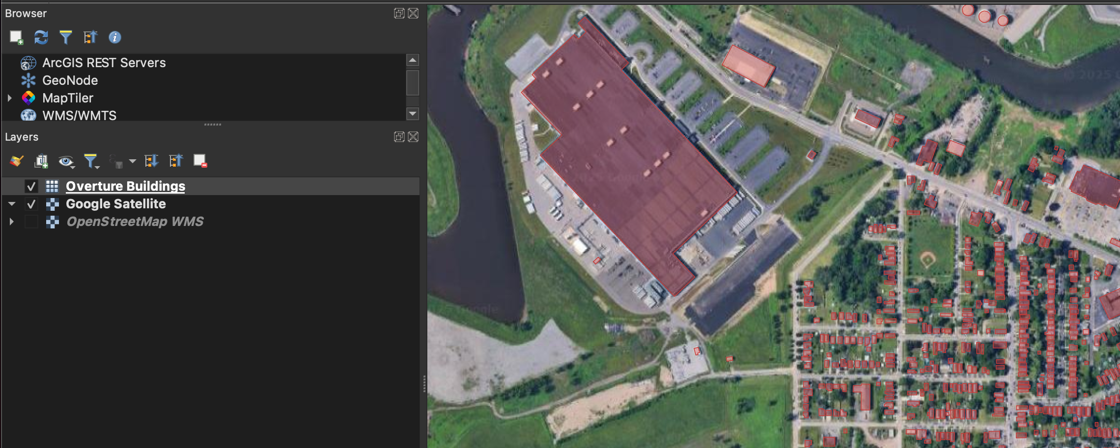QGIS vector tiles loaded