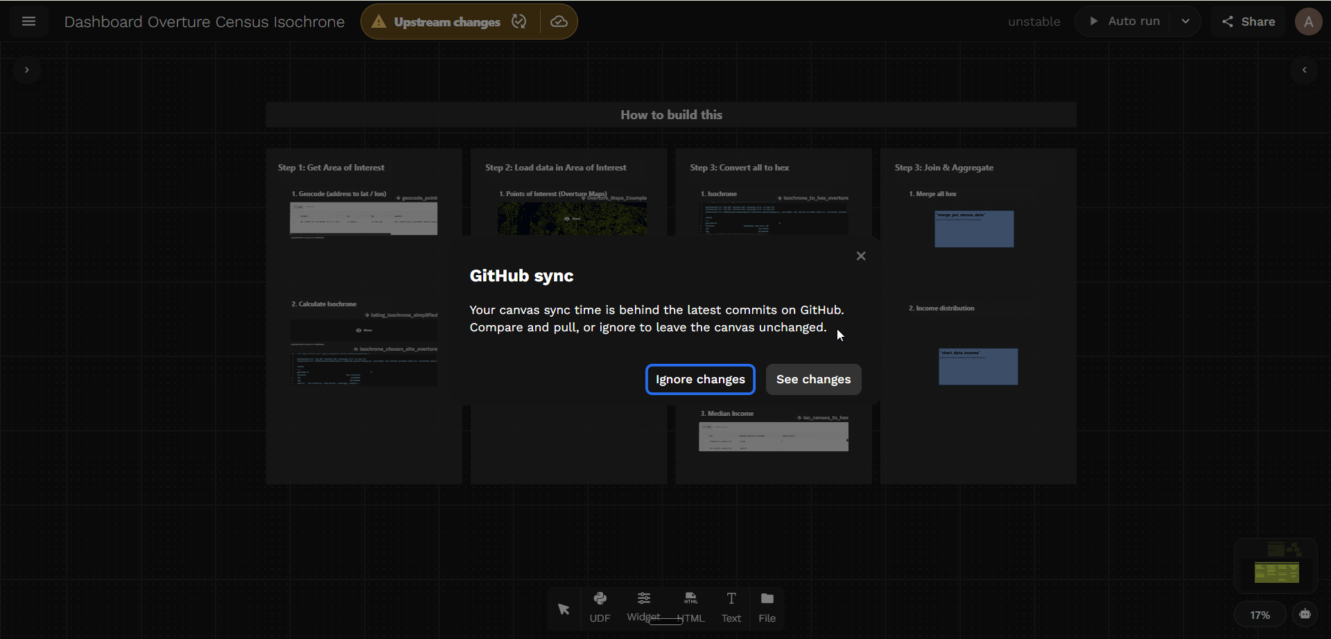 Workbench showing newer version on server