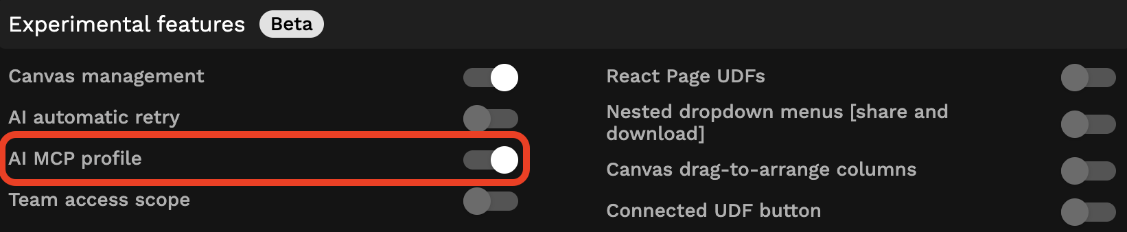 AI Profile Flag in Preferences