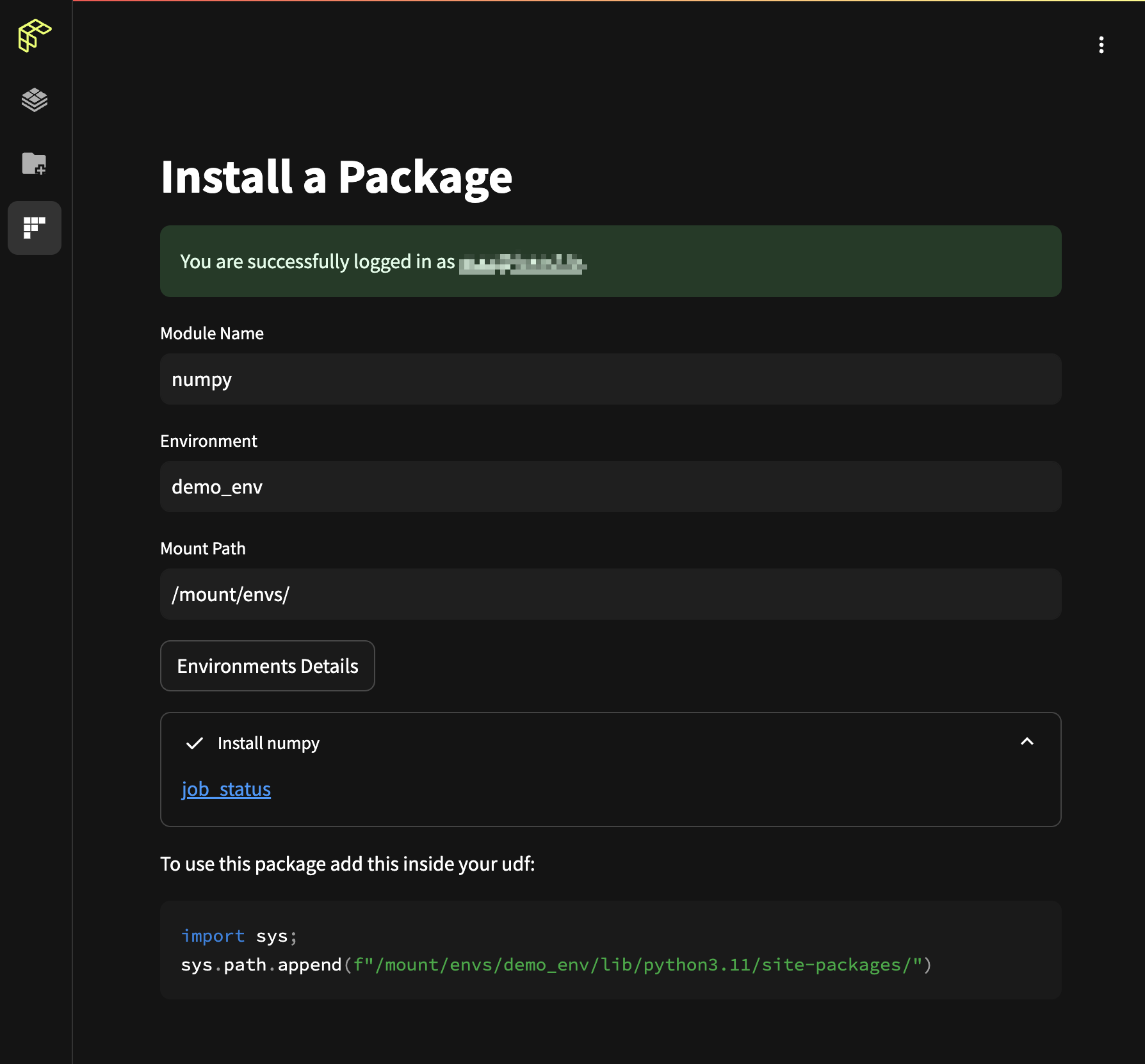 Beta package management app