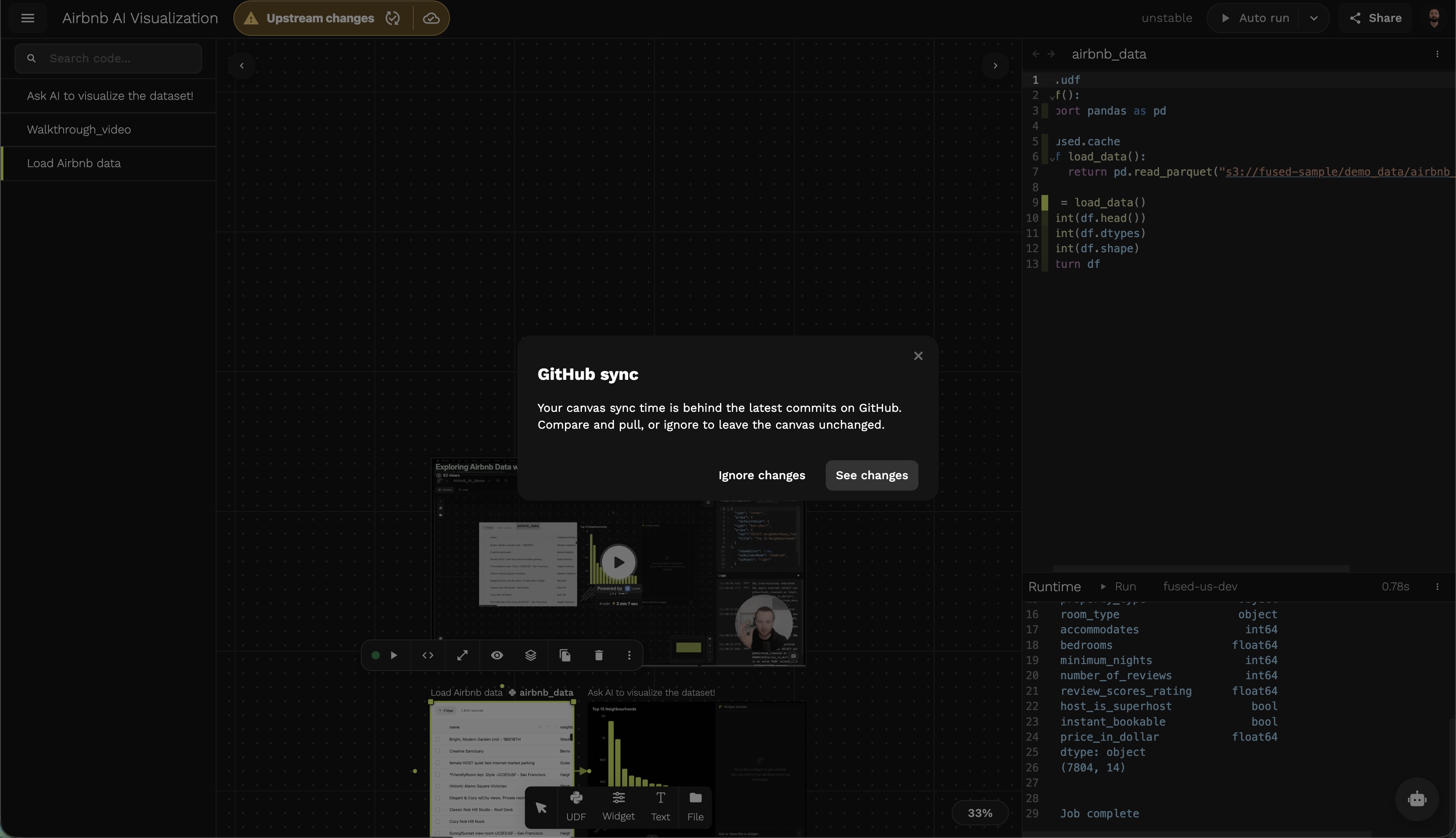 GitHub upstream changes badge