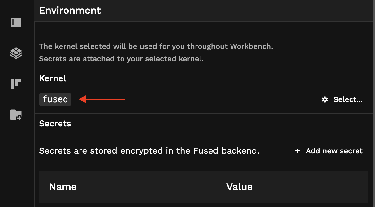 Finding your kernel name in Workbench