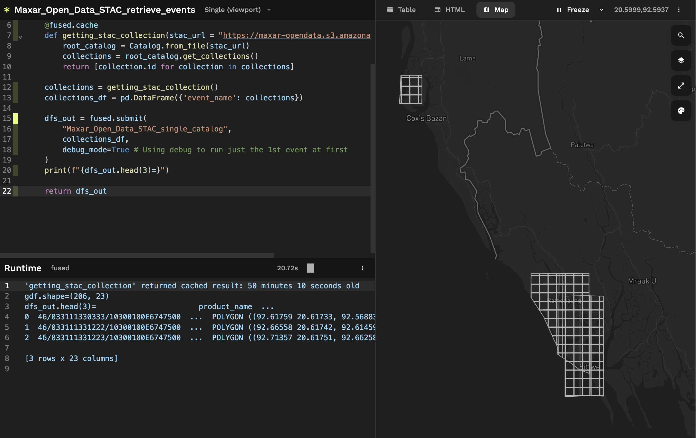 Maxar submit debug mode