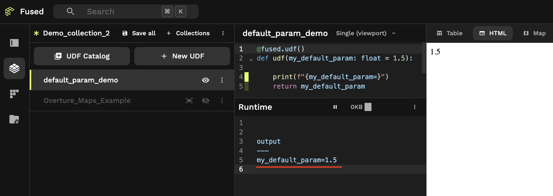 Default parameters hierarchy