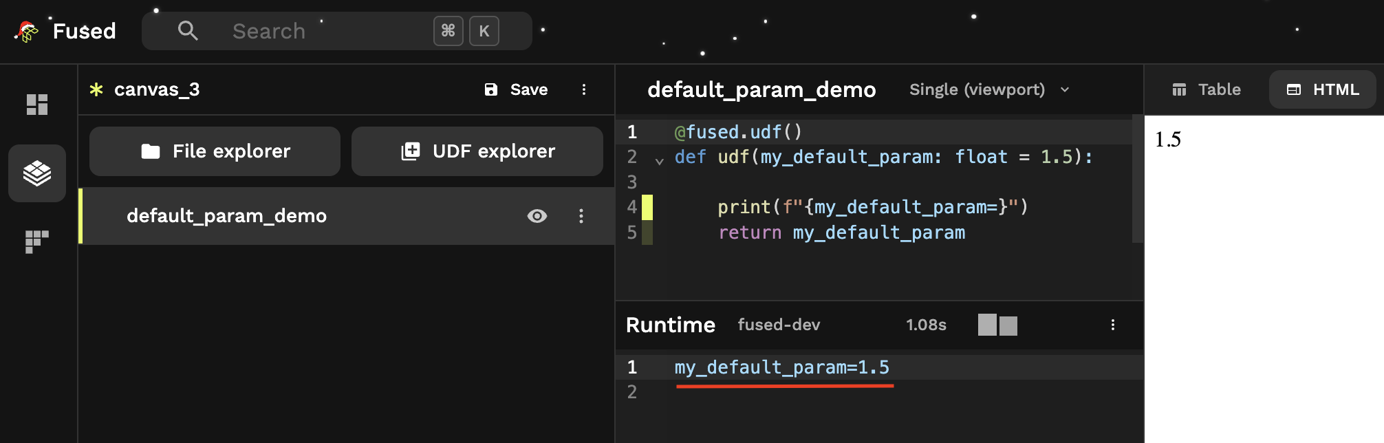 Default parameters hierarchy