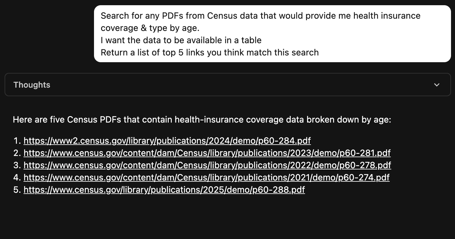 AI Assistant searching for PDFs
