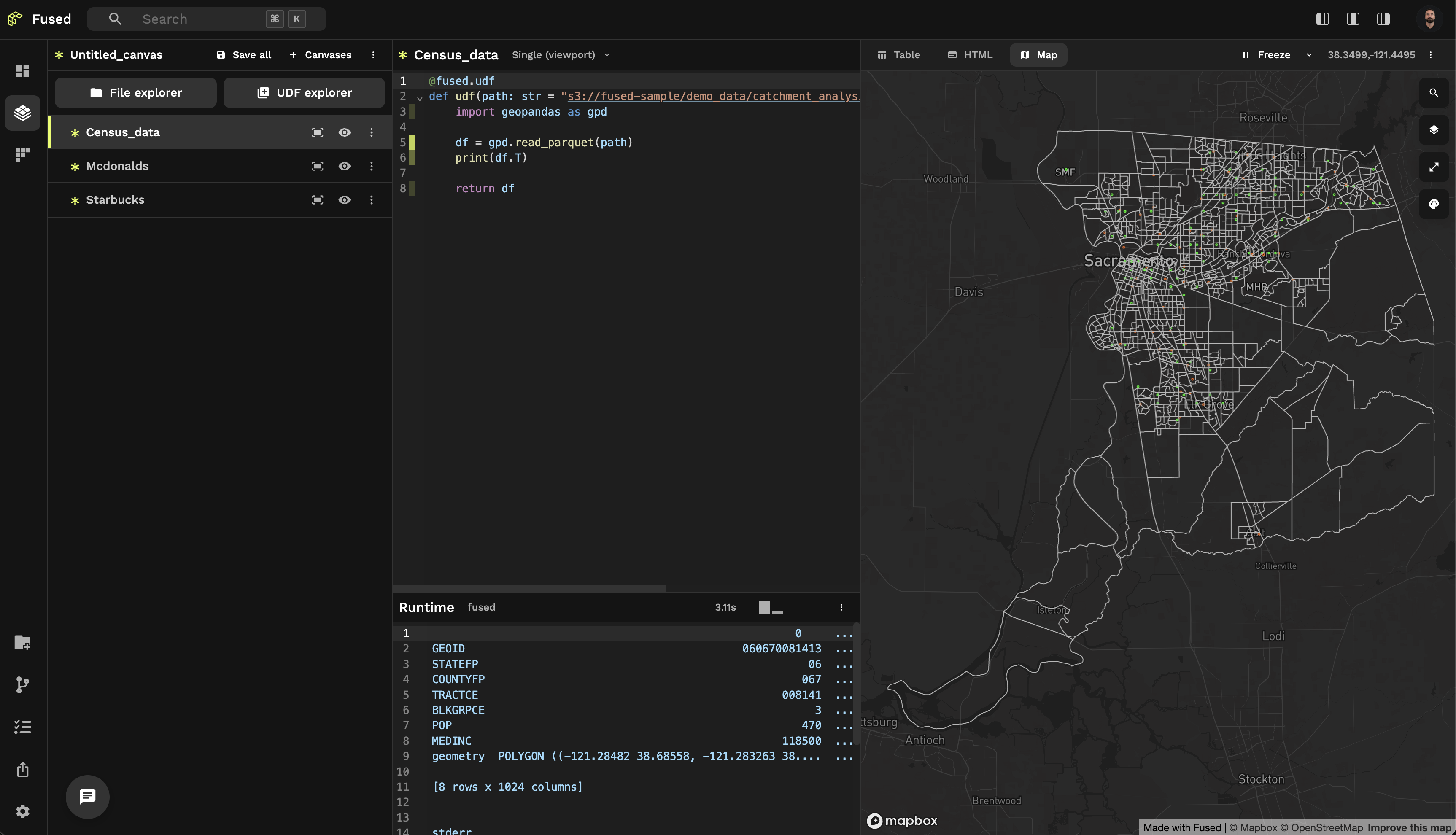 Stores and Census Block Groups in Sacramento